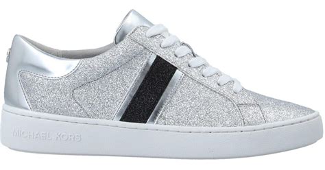 silver sneakers michael kors|Michael Kors silver designer sneakers.